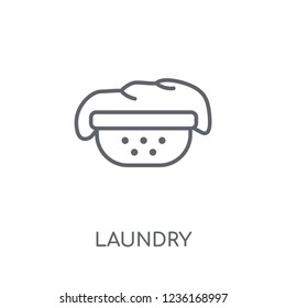 Laundry linear icon. Modern outline Laundry logo concept on white background from cleaning collection. Suitable for use on web apps, mobile apps and print media.