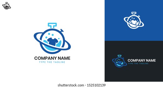 Laundry logo - All elements on this template are editable with vector software, suitable for Laundry Business / Industry.