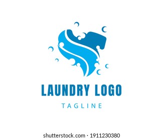 Logo de lavado de ropa logotipo de limpieza logotipo de diseño logotipo
