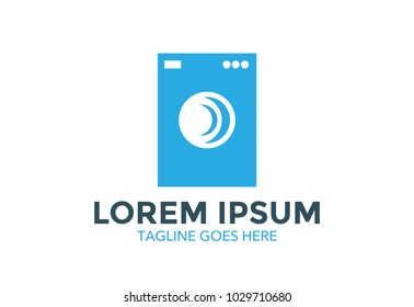 laundry logo. cleaning service. vector illustration. icon. editable