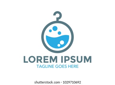 laundry logo. cleaning service. vector illustration. icon. editable