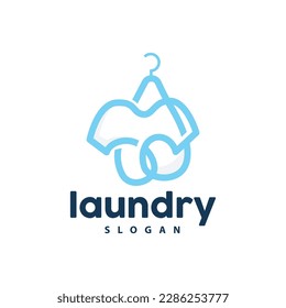 Logotipo de lavado, vector de lavado de limpieza, icono de lavado con lavadora, ropa y espuma de burbujas, plantilla de diseño de símbolos de ilustración