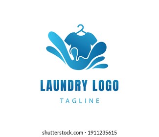laundry logo cloth wash logo creative logo clean logo 