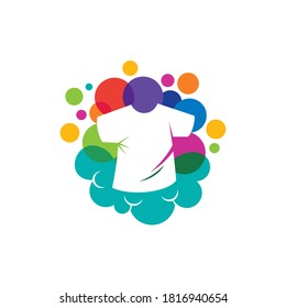 Logo de lavandería con plantilla de diseño colorido