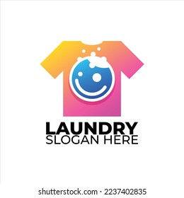  laundry logo colorful gradient style