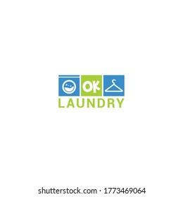 Laundry logo concept for business