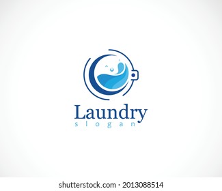 laundry logo creative clean illustration design vector