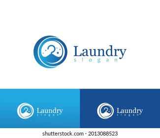laundry logo creative clean wash design template