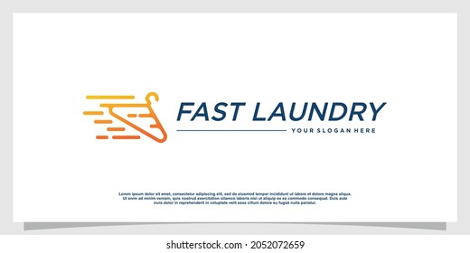 Laundry logo with creative element style Premium Vector part 4