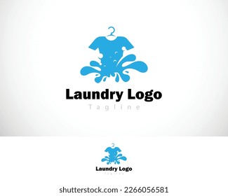 laundry logo creative water drop clothes clean business