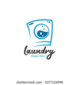Design-Symbol für das Wäscheservice-Logo, Vorlage. Vektorgrafik des Reinigungsdienstes