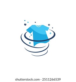 Laundry logo design icon vector illustration template