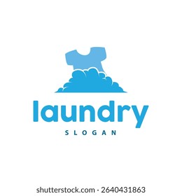 laundry logo design modern concept of clothes cleanliness laundry service with simple silhouette as brand symbol and product illustration template or poster