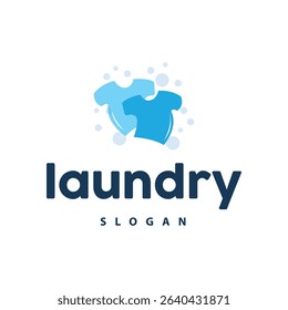 laundry logo design modern concept of clothes cleanliness laundry service with simple silhouette as brand symbol and product illustration template or poster