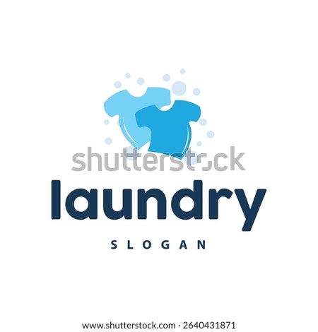 laundry logo design modern concept of clothes cleanliness laundry service with simple silhouette as brand symbol and product illustration template or poster