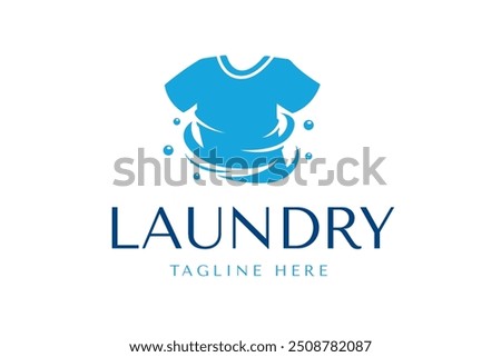 Laundry logo design template. Fast and clean laundry service logo