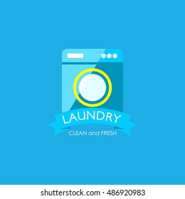 Laundry Logo Design Template. Good for business logo. vector illustration