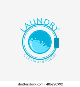 Laundry Logo Design Template. Good for business logo. vector illustration
