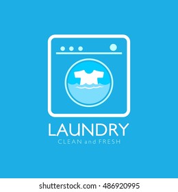 Laundry Logo Design Template. Good for business logo. vector illustration