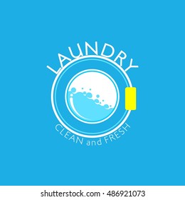 Laundry Logo Design Template. Good for business logo. vector illustration
