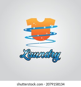 Laundry Logo Design Template, vector illustration