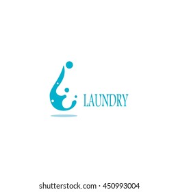 Laundry Logo Design template. Vector illustration. Flat style
