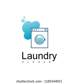 Laundry Logo Design Vector