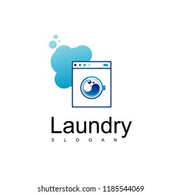 Laundry Logo Design Vector