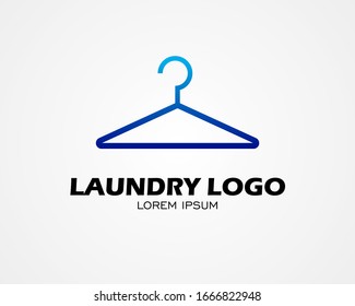 Logo-Design der Wäsche. Wäscherei Vektorillustration, Zeichen und Symbol für Design.