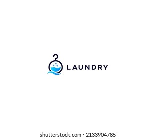 Laundry Logo Design vector Template