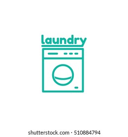 Laundry logo design vector template