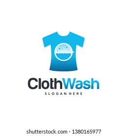 Laundry Logo designs, Cloth Wash logo designs concept vector template