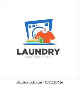 laundry logo designs simple modern fast and clean