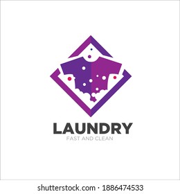laundry logo designs simple modern fast and clean