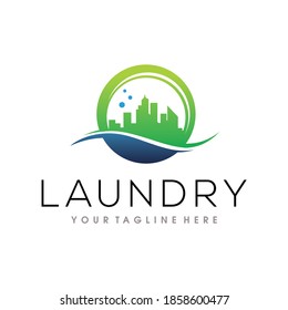 Laundry Logo. Dry Cleaning Logo Vector Template