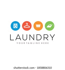 Laundry Logo. Dry Cleaning Logo Vector Template