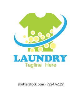 laundry logo, emblems and insignia with text space for your slogan / tag line. vector illustration