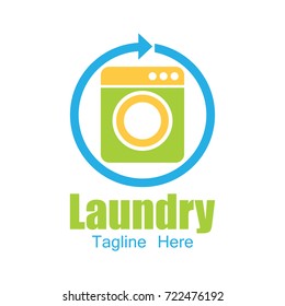 laundry logo, emblems and insignia with text space for your slogan / tag line. vector illustration