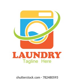 laundry logo, emblems and insignia with text space for your slogan / tag line. vector illustration