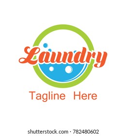 laundry logo, emblems and insignia with text space for your slogan / tag line. vector illustration