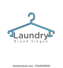 
The laundry logo embodies freshness, cleanliness, and professionalism. A water droplet symbolizes purity and care. Inside, a hanging shirt highlights the core laundry service. 