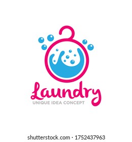 Laundry Logo Icon Design Vector