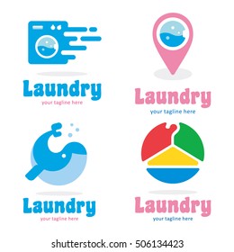 LAUNDRY LOGO ICON EMBLEM TEMPLATE
