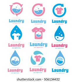 LAUNDRY LOGO ICON EMBLEM TEMPLATE