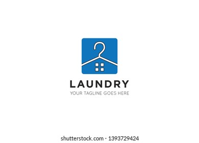 laundry logo and icon vector illustration design template