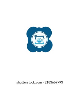 laundry logo icon with vector illustration
