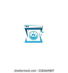 laundry logo icon with vector illustration