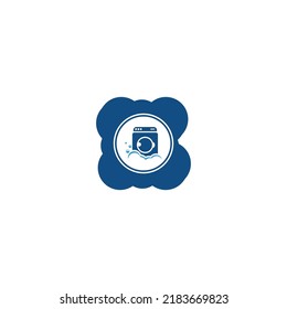 icono del logo de la lavandería con ilustración vectorial