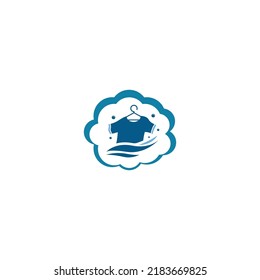 icono del logo de la lavandería con ilustración vectorial