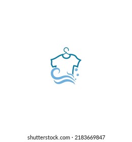 laundry logo icon with vector illustration